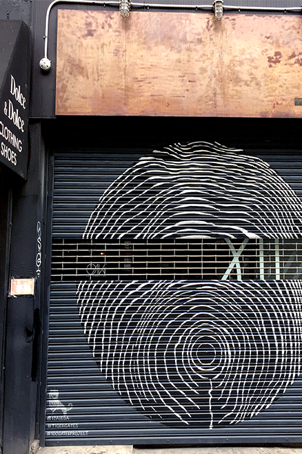 Mural on rolldown gate